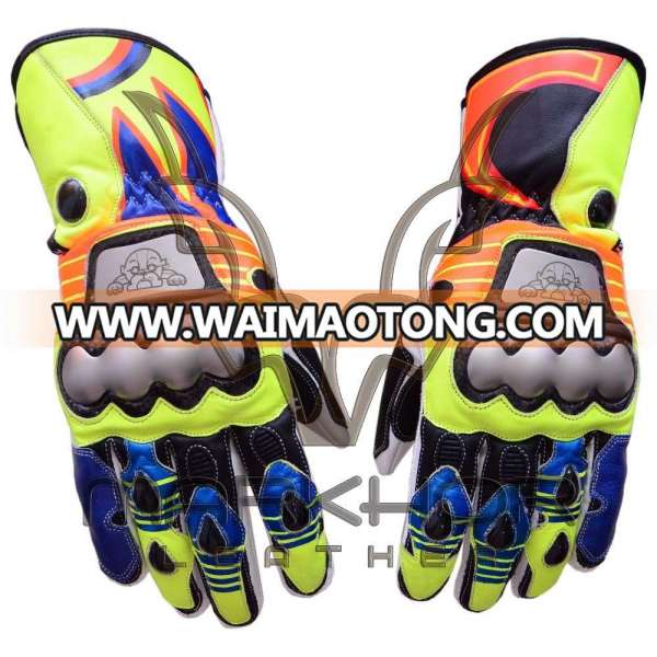 Valentino Rossi Motorbike Racing Leather Gloves 2015